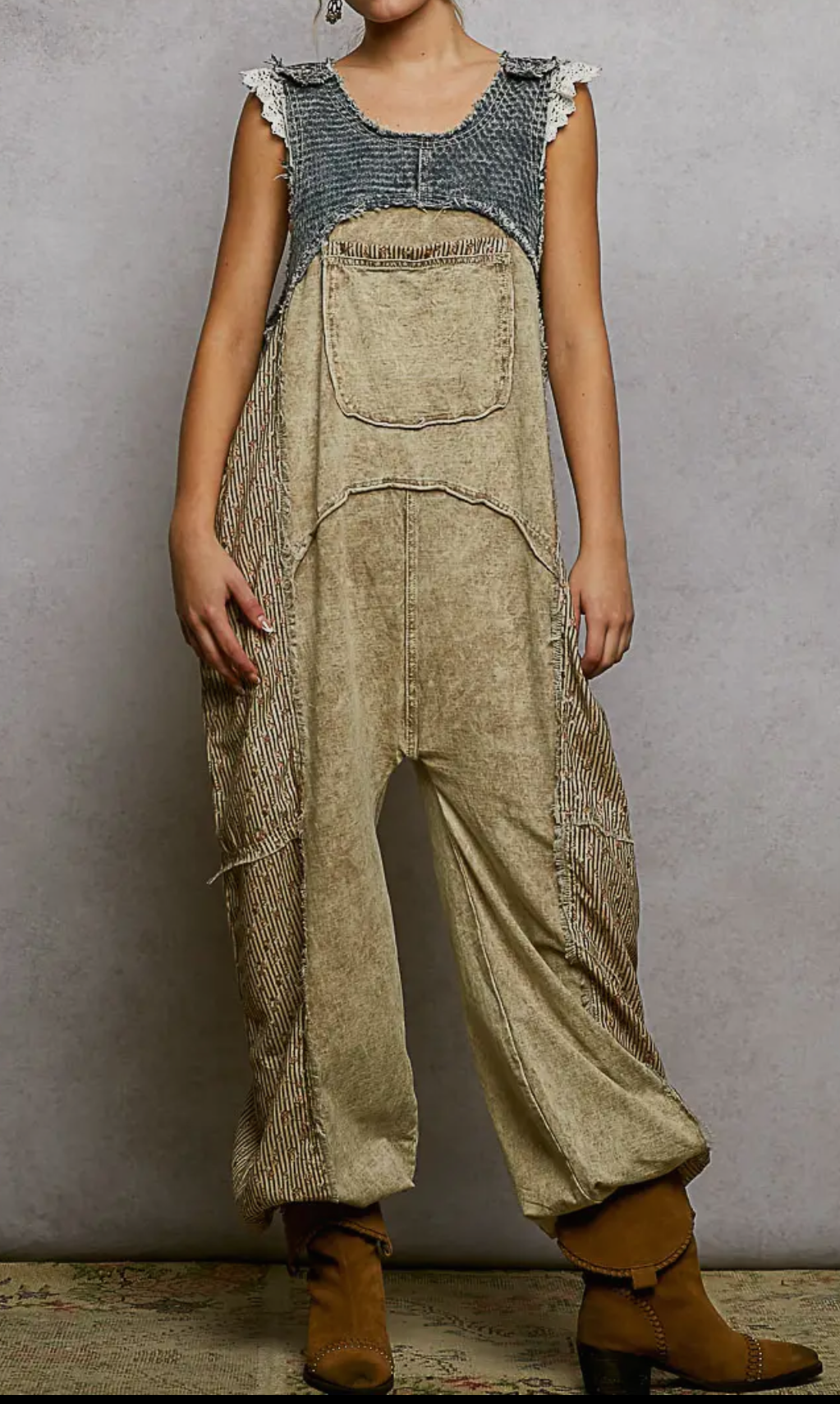 French Quarter Terry Jogger Overalls