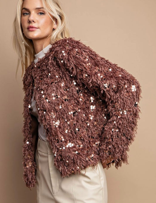 Pacifica Shaggy Jacket_Mocha