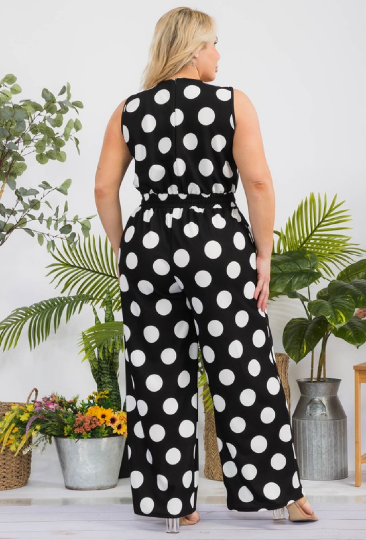 DOTS GALORE JUMPSUIT BLACK DOTS