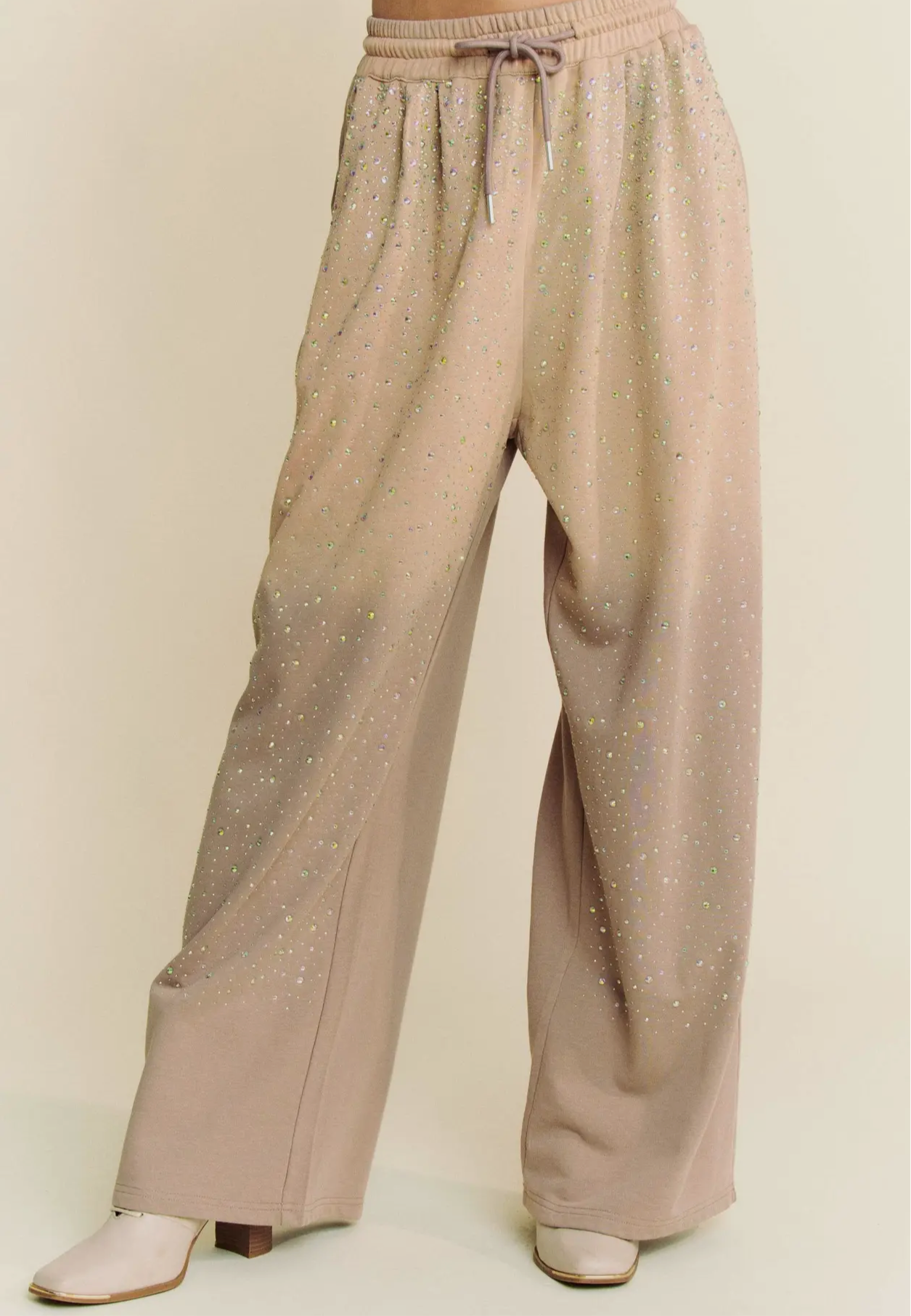 Rhinestone Wide Leg Pants w/ Pizazz