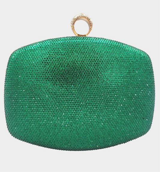 GreenShimmery Clutch Bag