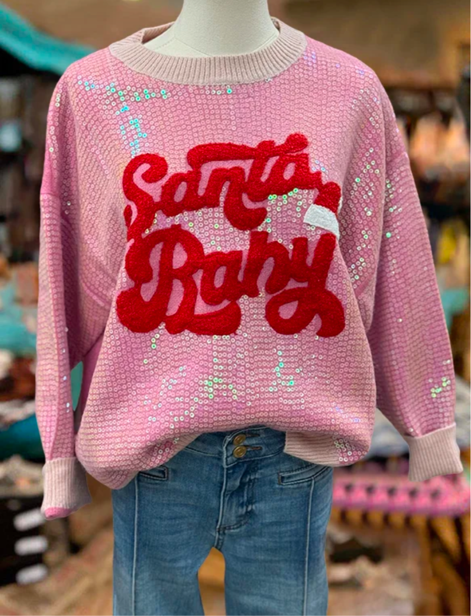 Santa Baby Sequins Sweatshirt