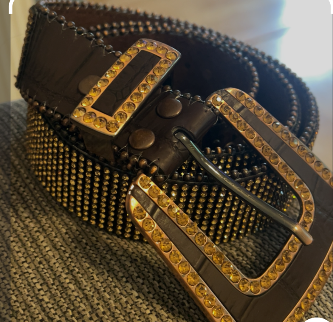 Blazing Hot Rhinestone Buckle Belt