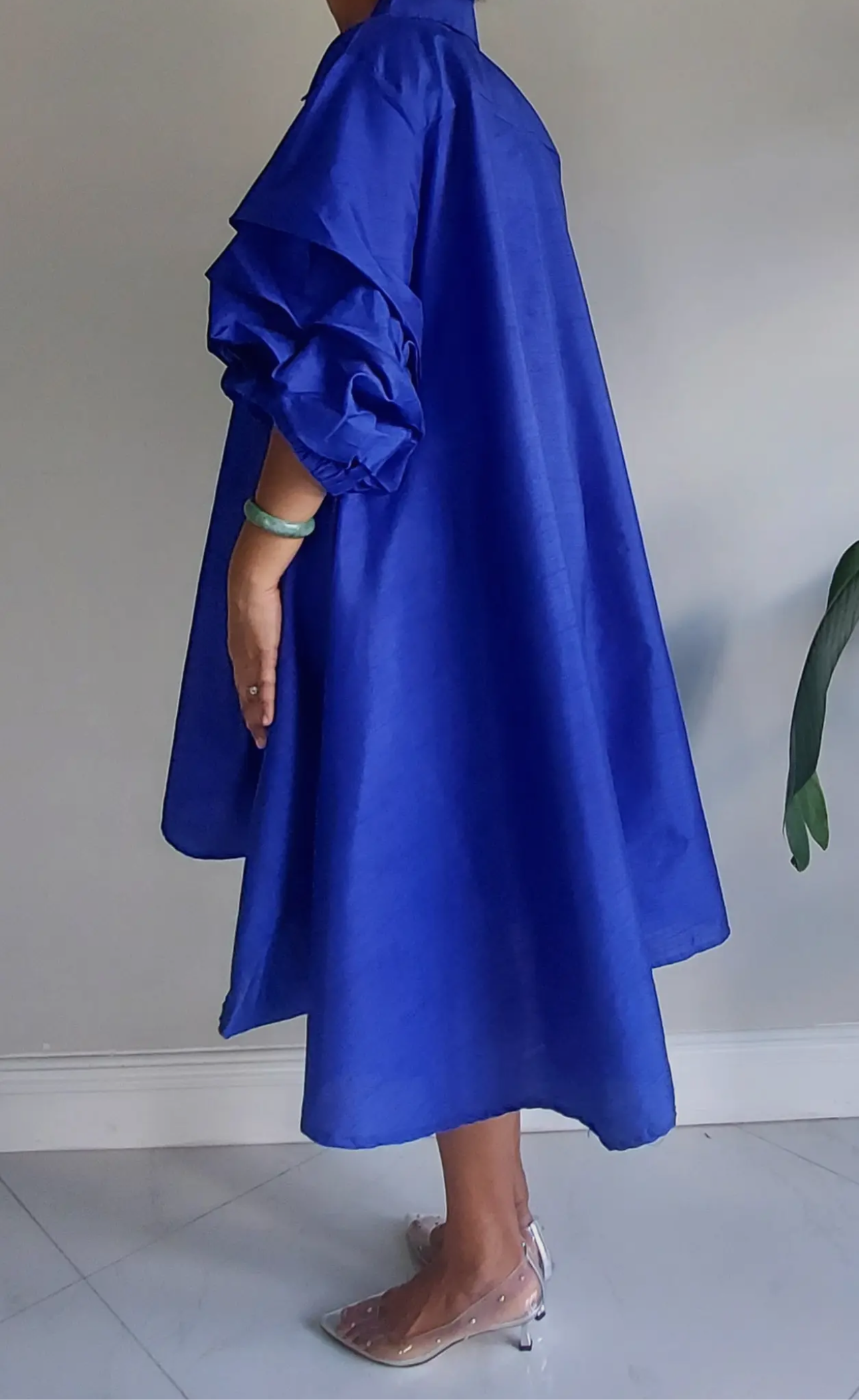 Fancy Swing Shirt Dress _Blue