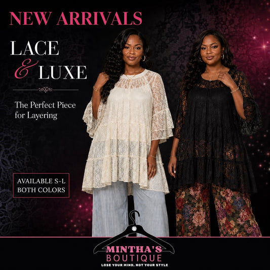 LACE & LUXE TUNIC TOP