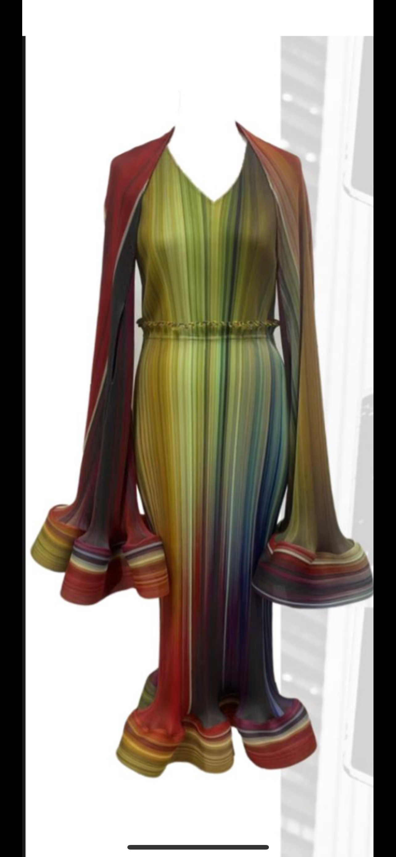 In My Own Lane Multi Color Dress with Cape Sleeve Cover