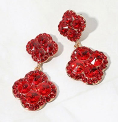 Mini Sparkle Clover Earrings