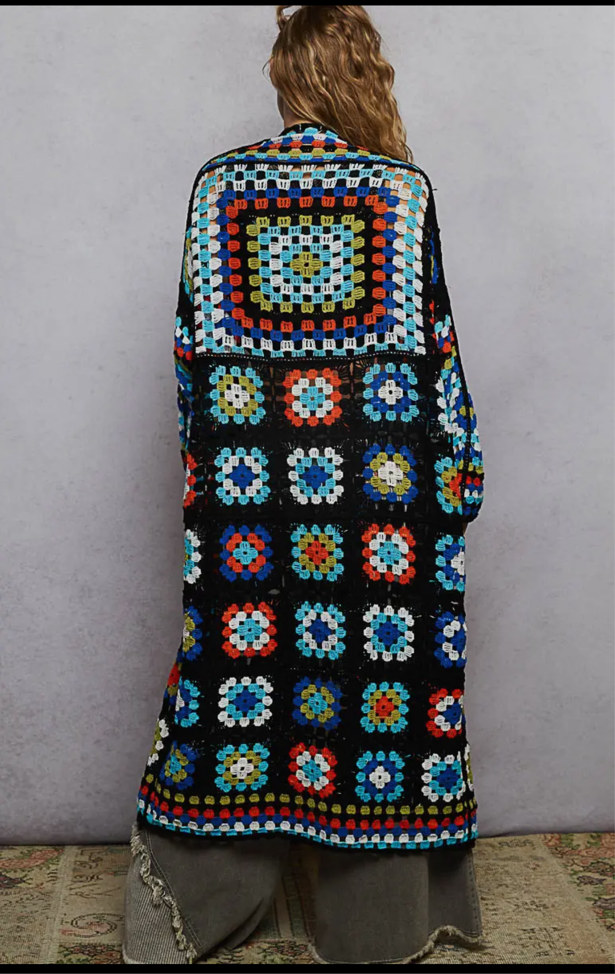 Retro Crochet Cardigan_One Size