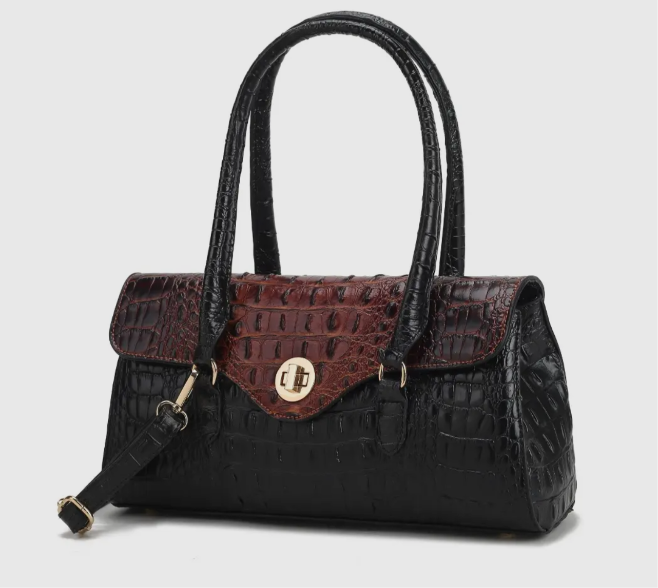 Liviana Croc-Embossed Chic and Versatile Timeless Handbag by Mia K