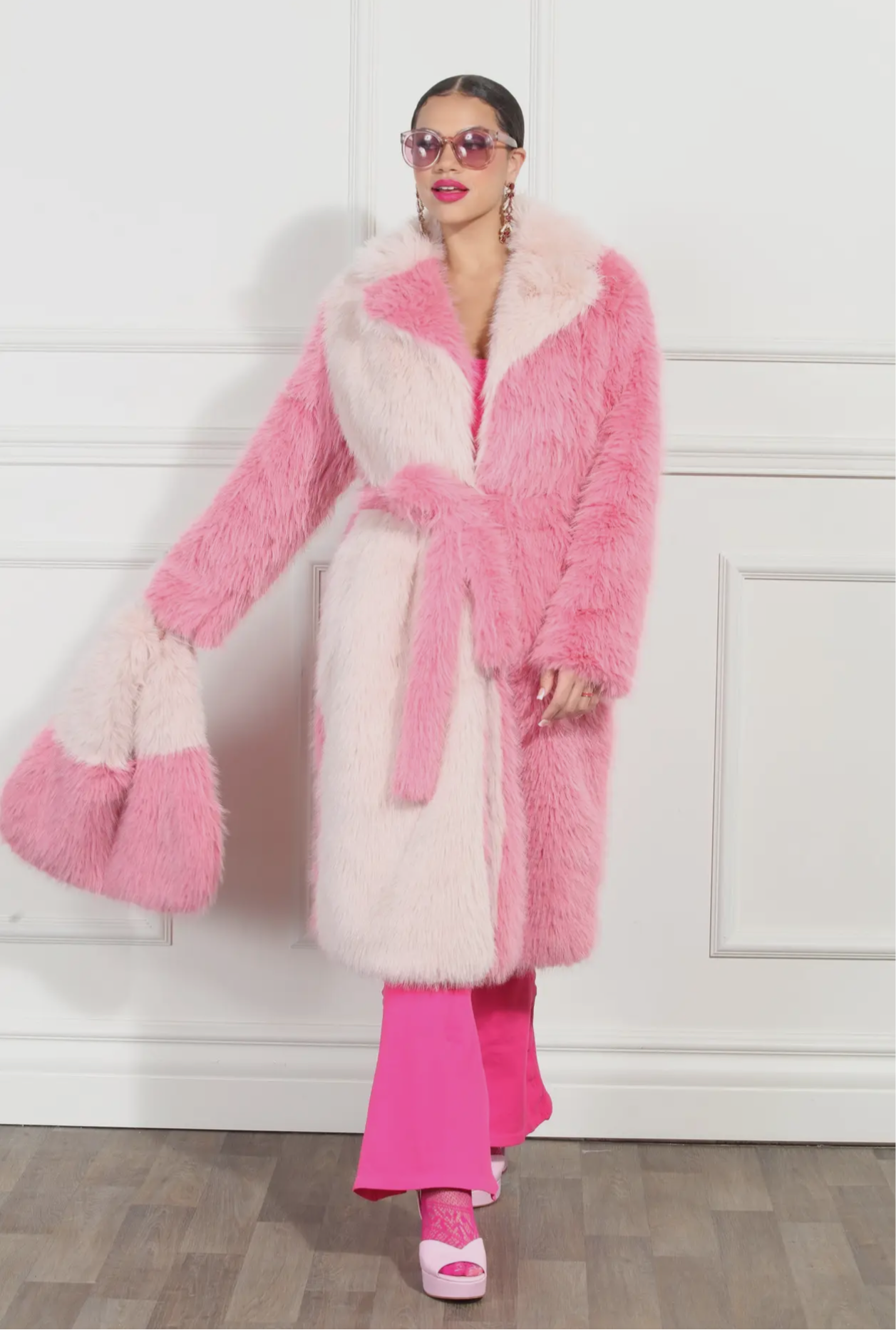 CAMILLA Faux Fux Coat_Pink