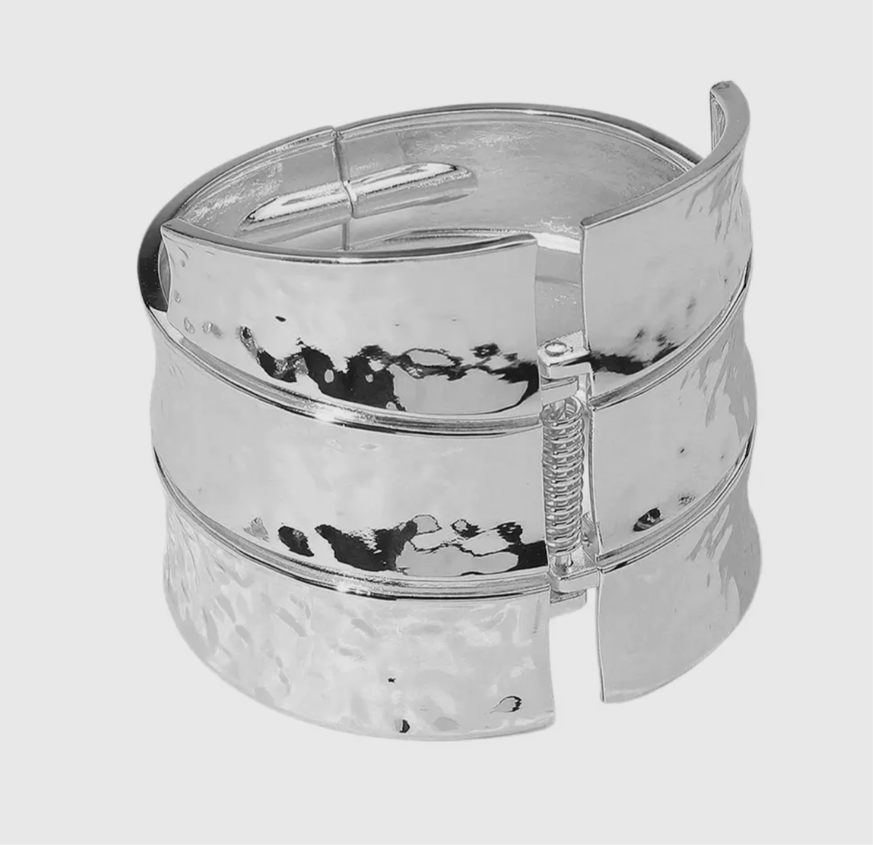 Bold Hinged Texture Bracelet
