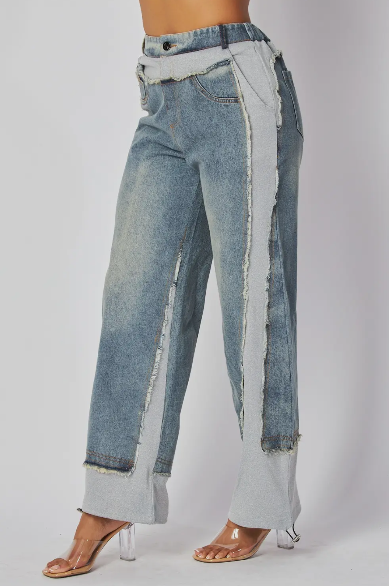 Grey Fashion Track Jeans