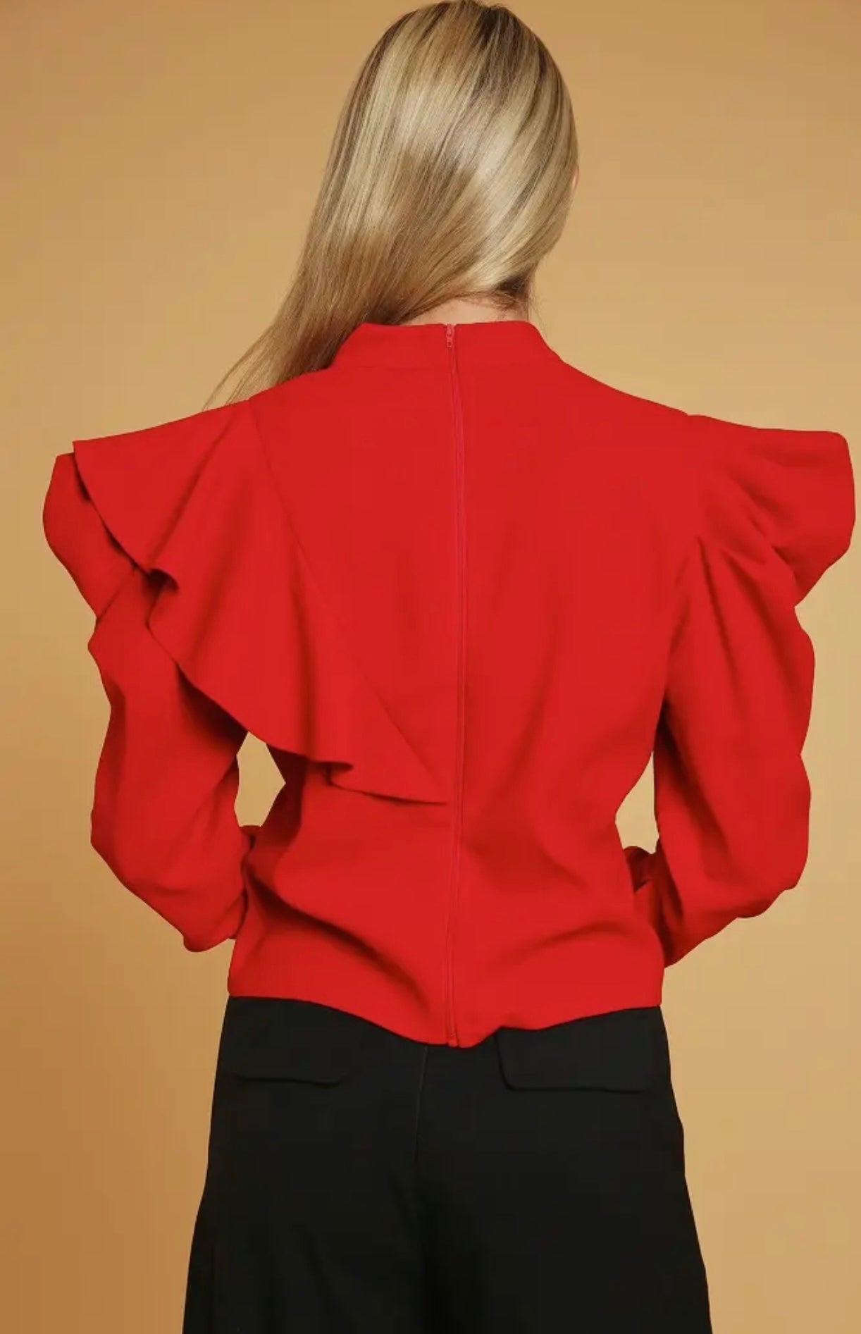 Little Red Corvette Puff Sleeve Top