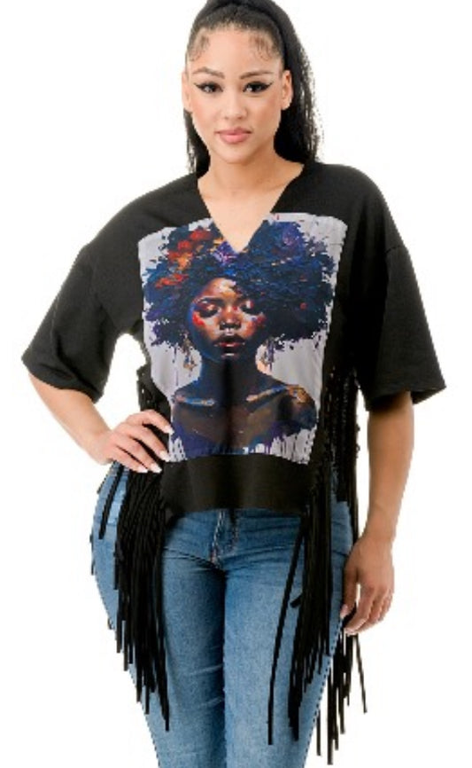 Layla Face Fringe Shirt