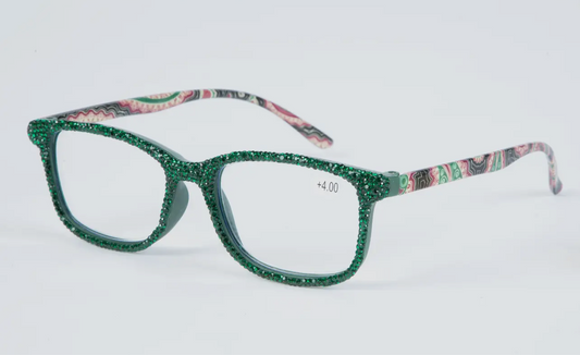 GREEN  RHINESTONE SQUARE READER Power 1.0