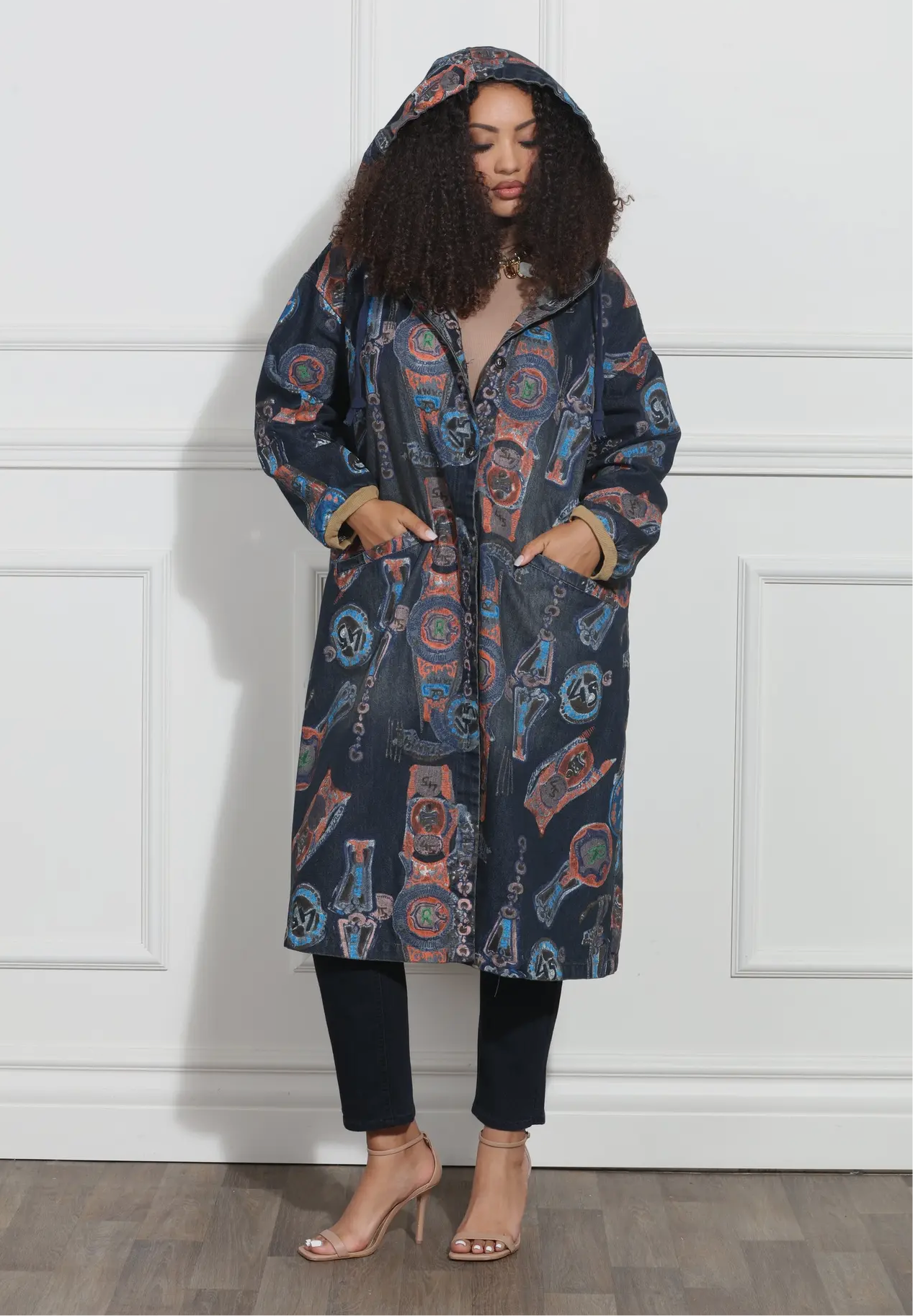 Multi Denim Coat Dress