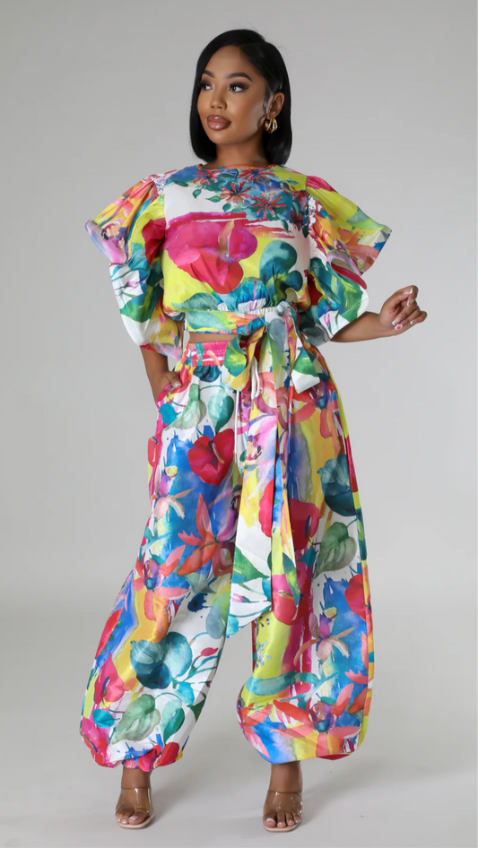 Olivia 2pc Pant Set_Multi Color Print