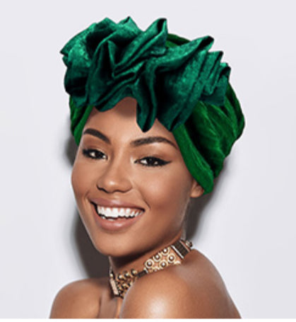 Ruffled Statement Turban Hair Wrap