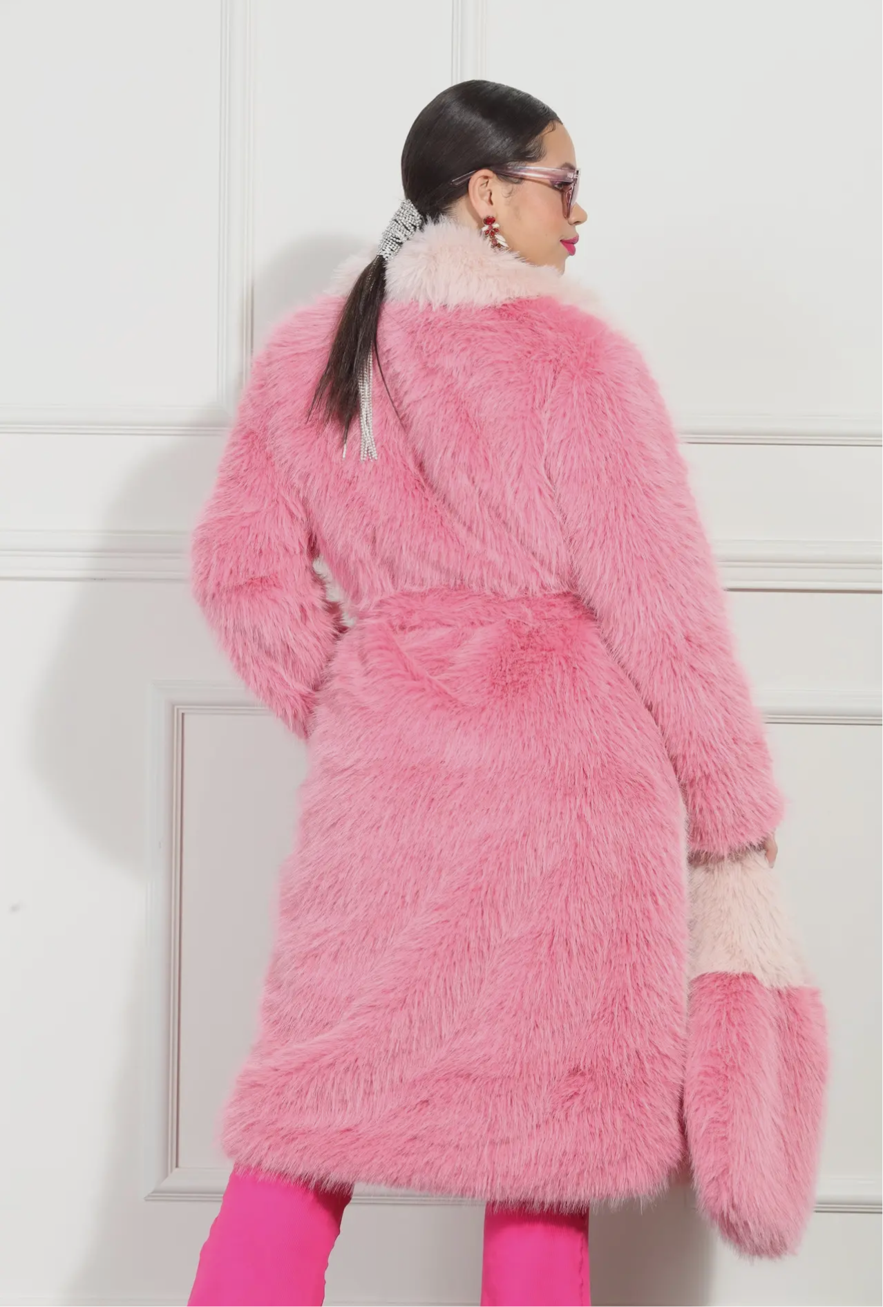 CAMILLA Faux Fux Coat_Pink