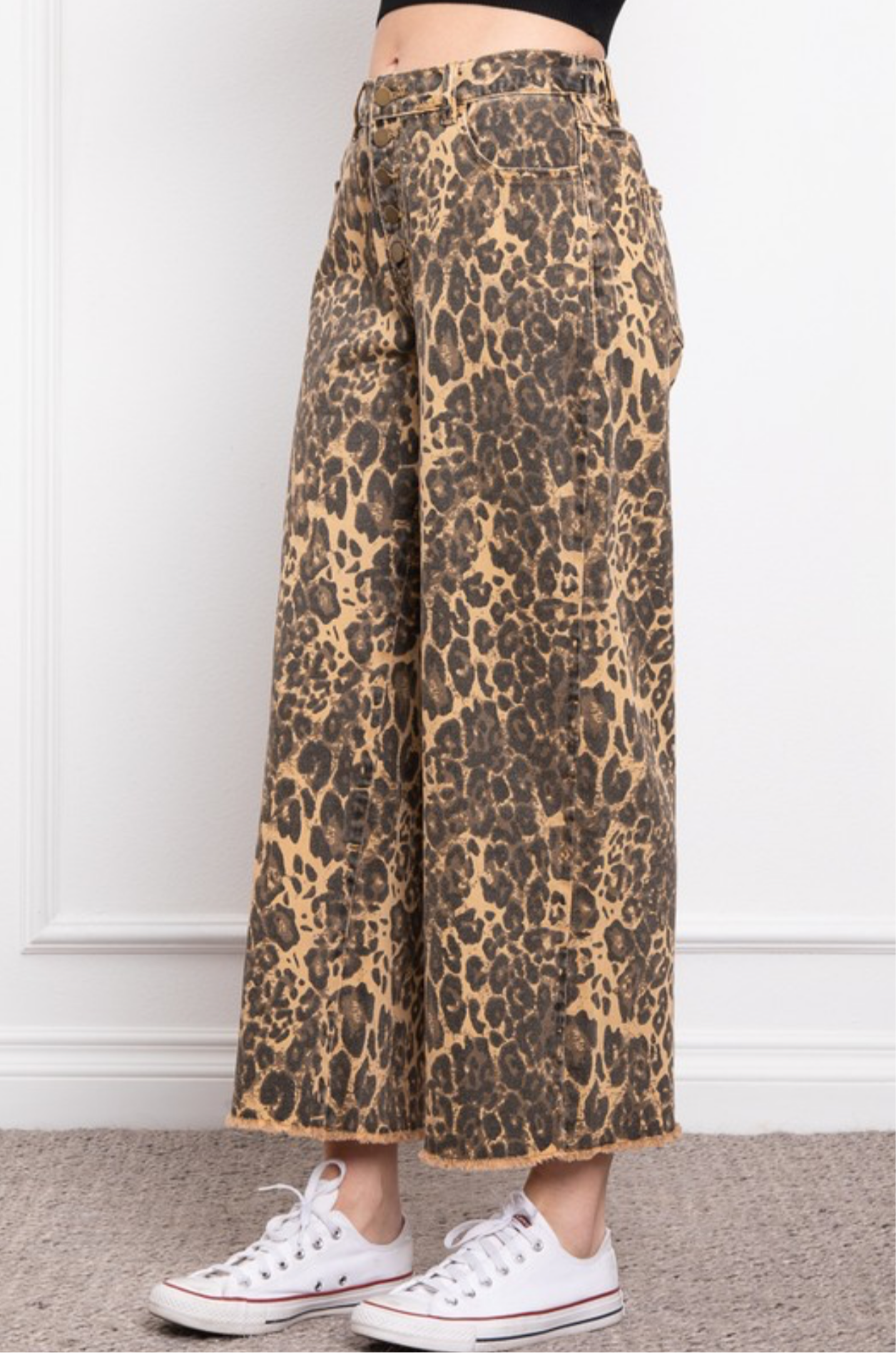 Safari Leopard Crop Pants