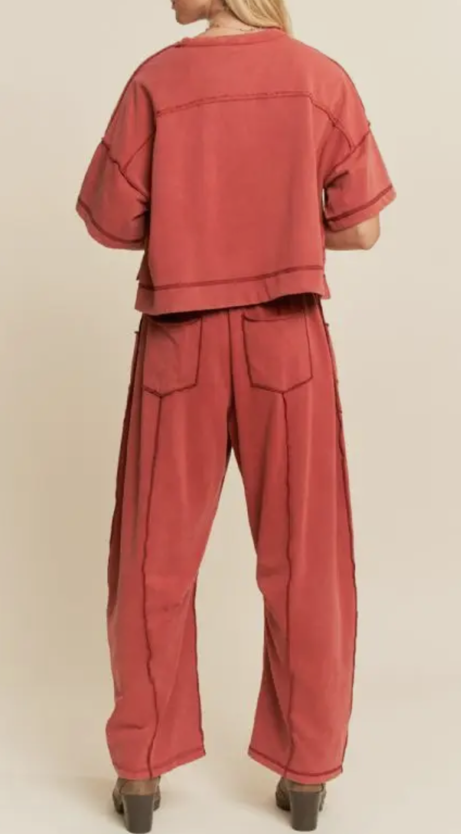 Elise 2pc Casual 2pc Set_Orange Clay