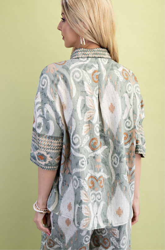 Influence Luxe 2pc Pant Set_Sage