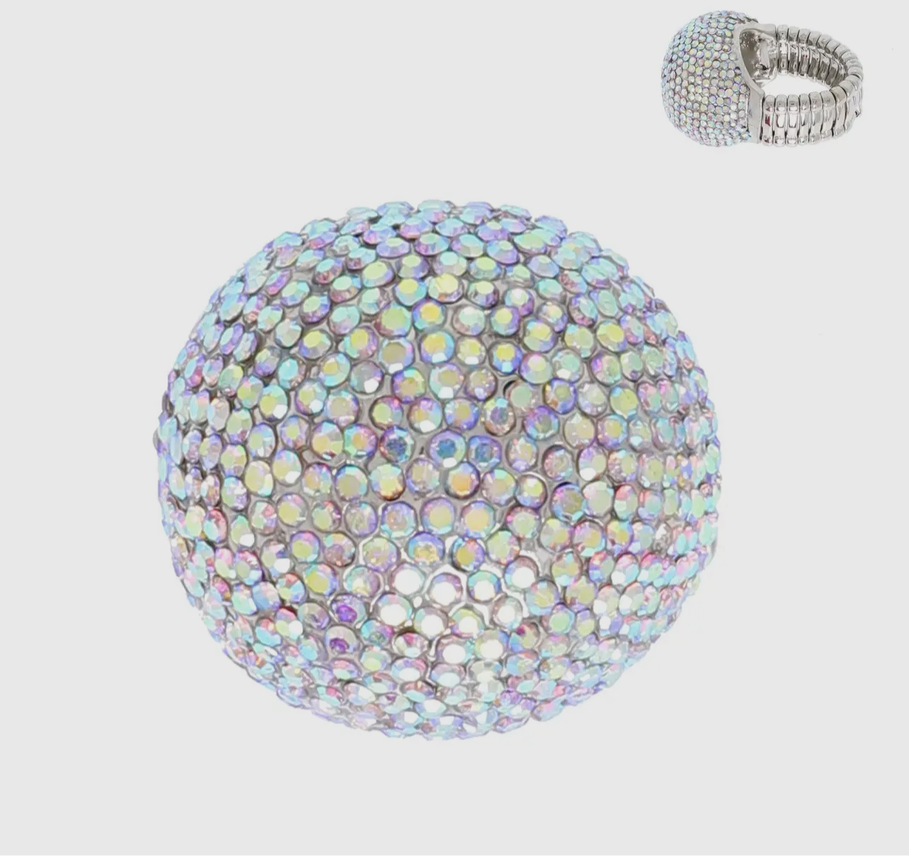 Crystal Fashion Dome Ring