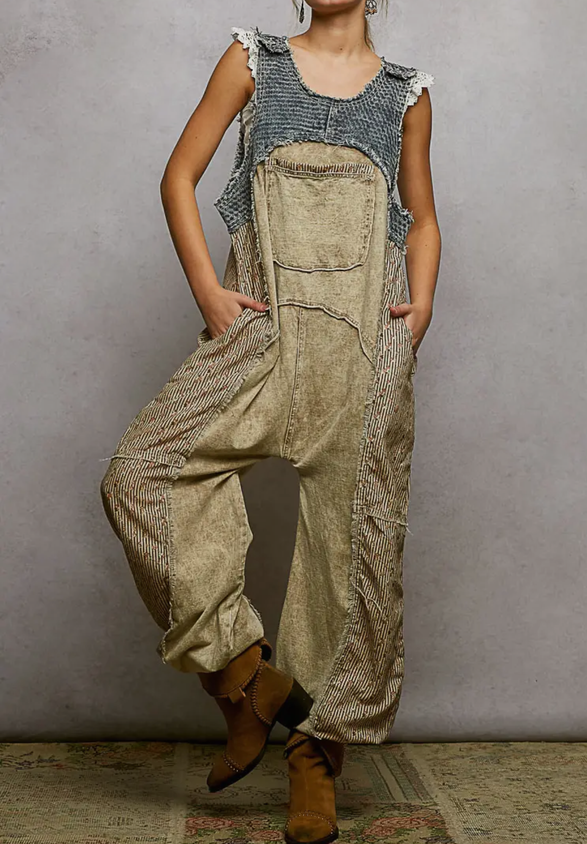 French Quarter Terry Jogger Overalls