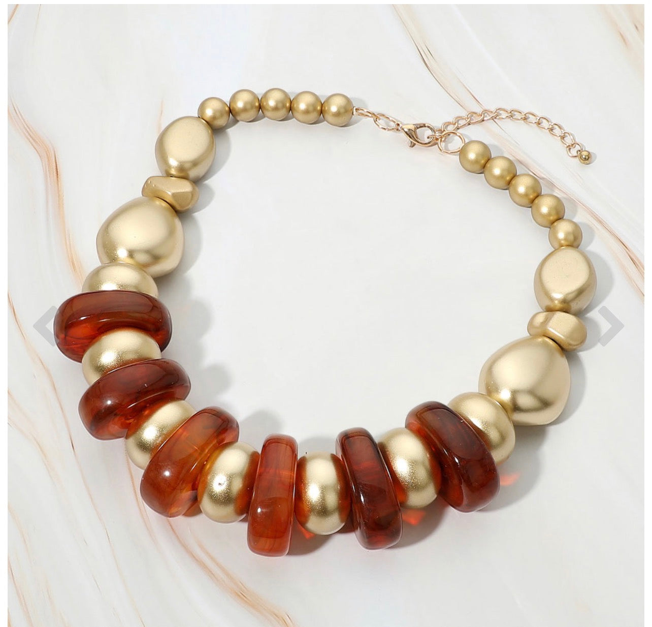 Bold Chunky Beaded Statement Necklace
