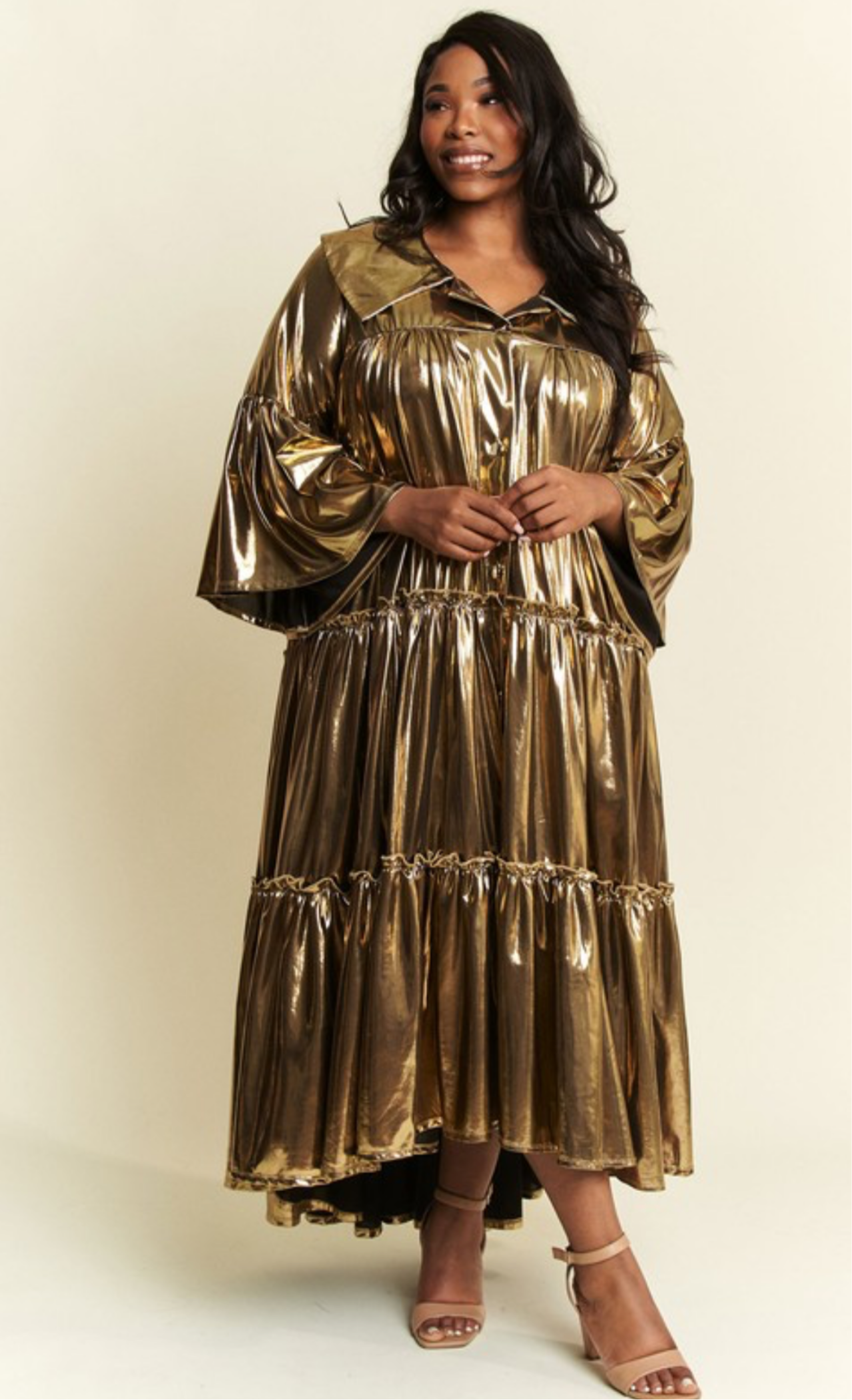 Gold Foil Dressy Dress