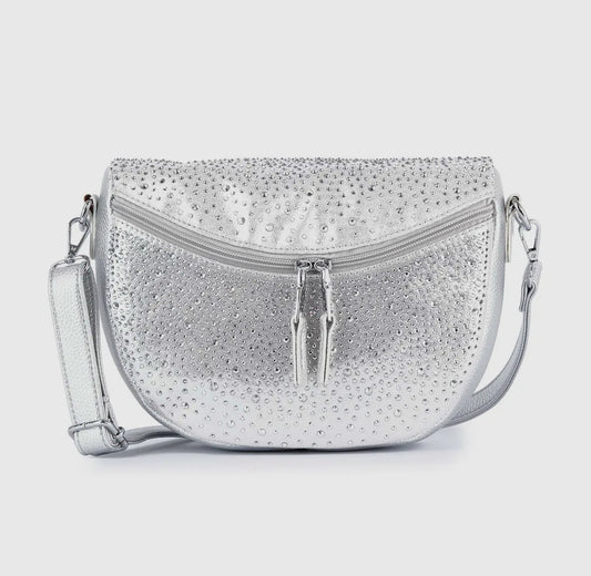 Silver Divine Glamorous Rhinestone Shoulder Bag