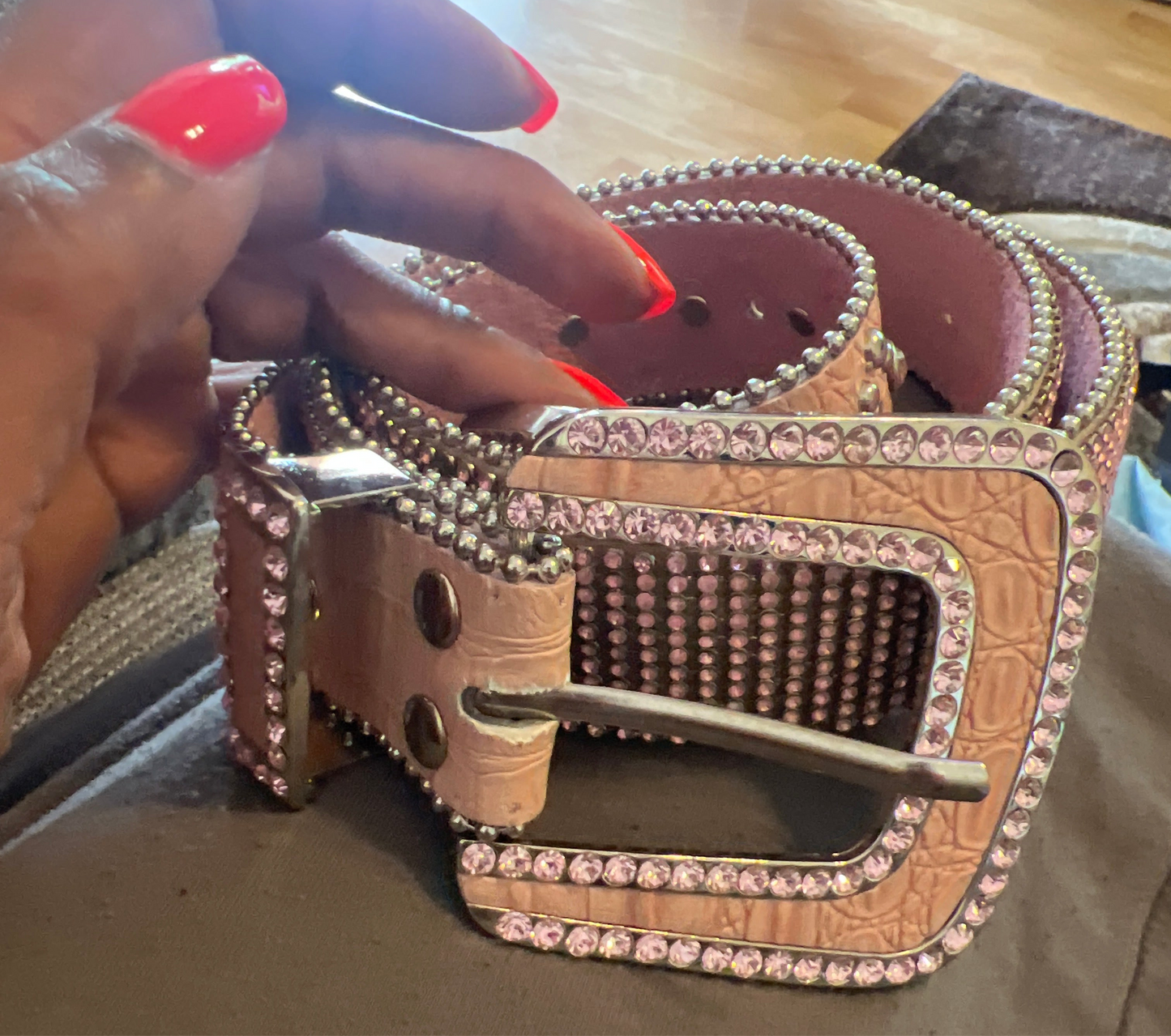 Blazing Hot Rhinestone Buckle Belt