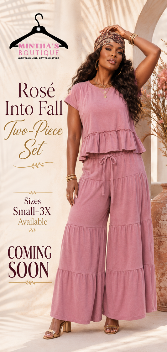 Rosé Into Fall Two-Piece Set