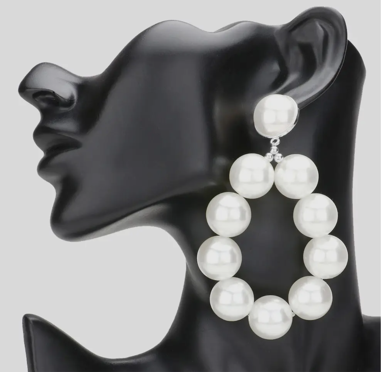 Oversized Pearl  Teardrop Earring