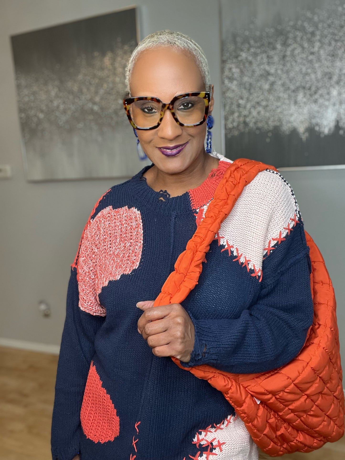 Designed in Distressed Sweater