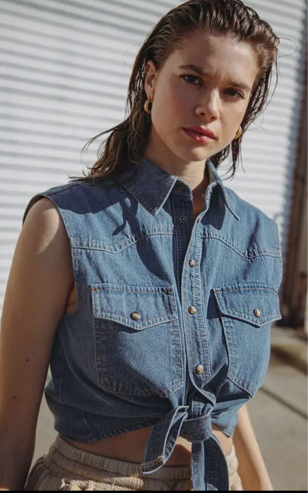 MY HEART DENIM TOP