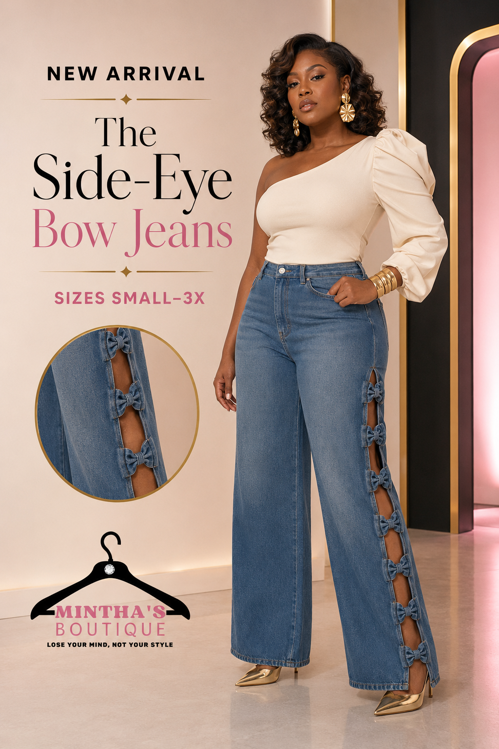 Side-Eye Bow Jeans