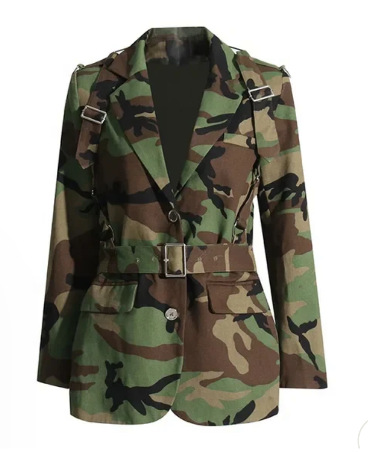 Luxe Camo Military Jacket