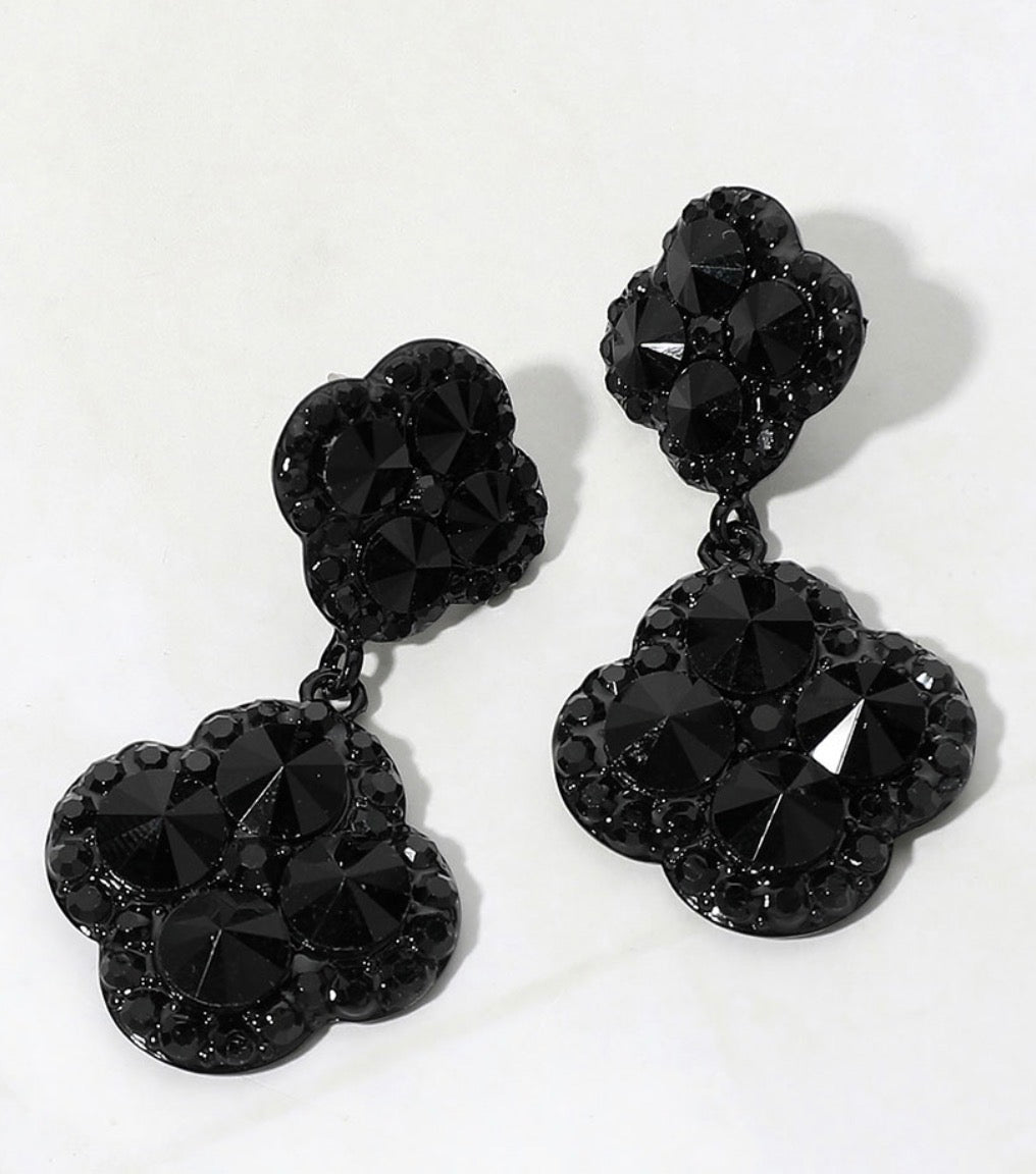 Mini Sparkle Clover Earrings