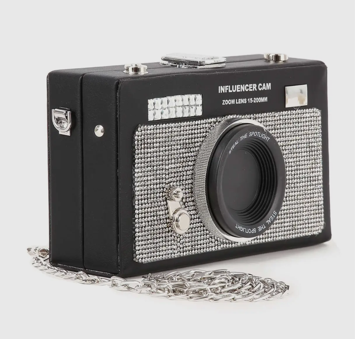 Sassy Camera Rhinestone Box Bag