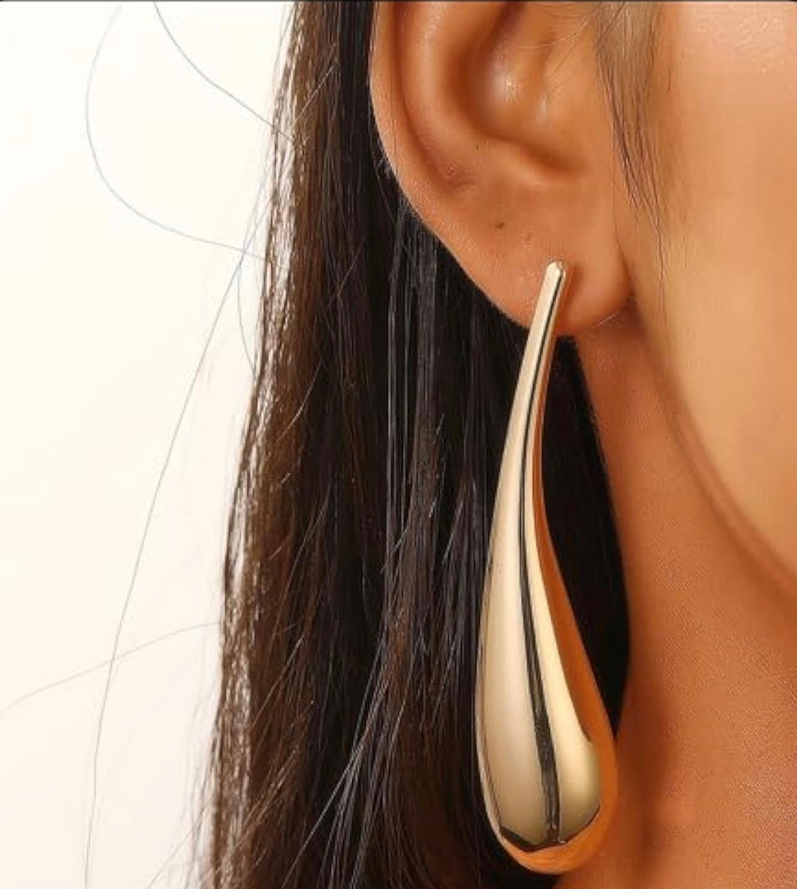 Matte Chunky Thick Teardrop Earrings