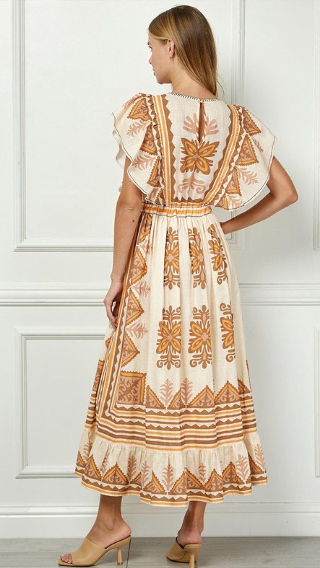 Lotus Flower Midi Dress