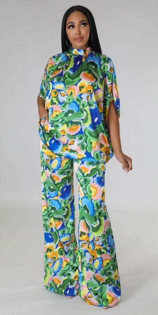 Gentle Grace 2Pc Floral Pant Set