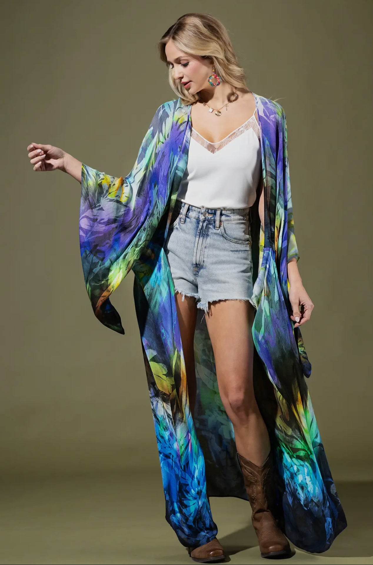 Trunkshow Purple Multi Kimono