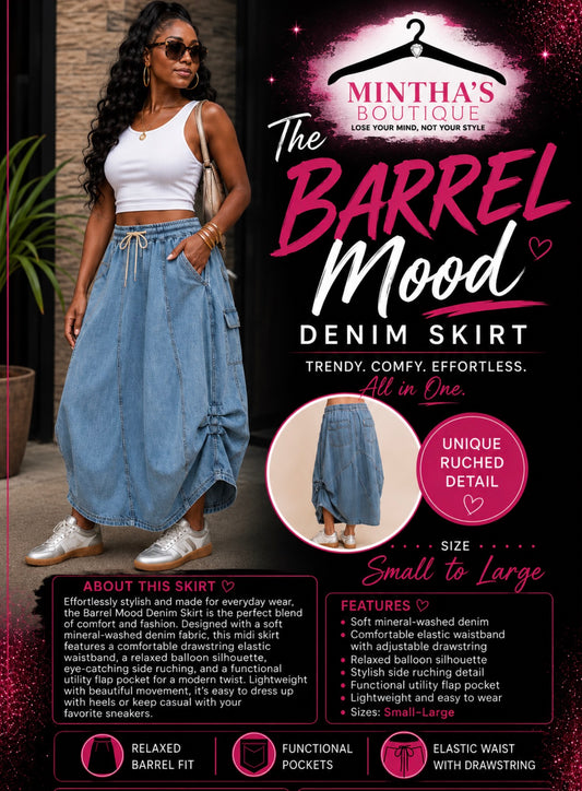 The Barrel Mood Denim Skirt_Pre-Order Arrives 7/19