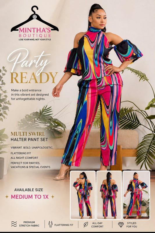Dynasty 2pc Pant Set_Multi Color