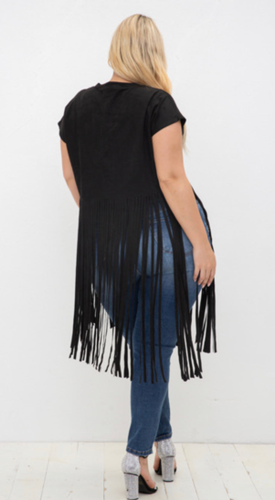 Exclusive Suede Fringe Top