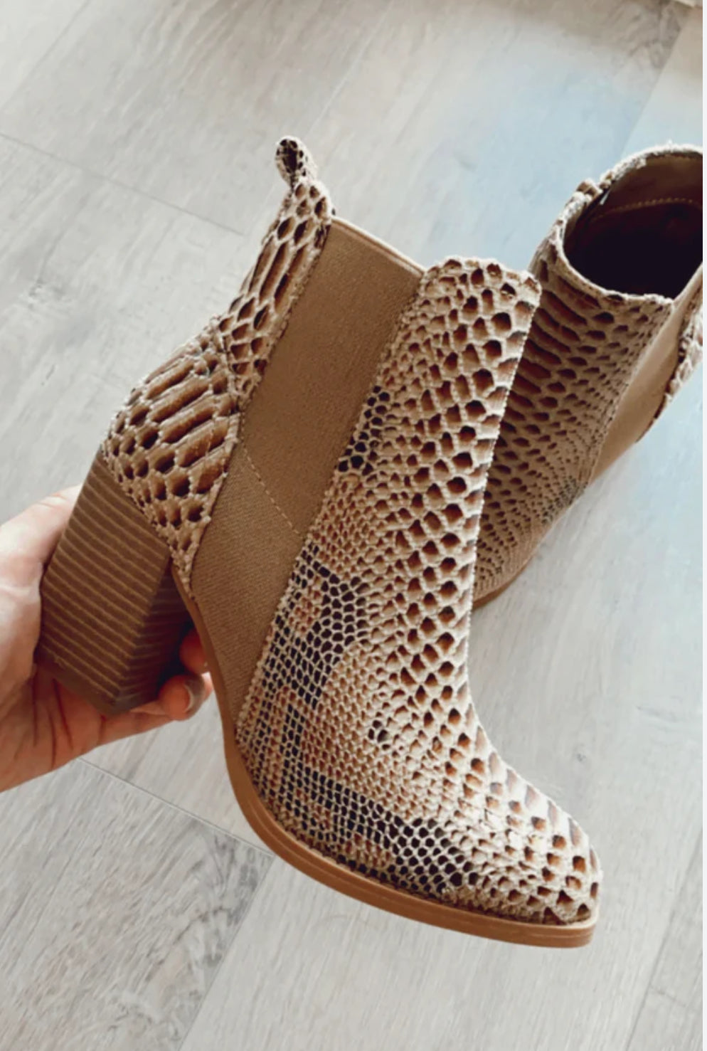 Snake Print Bootie