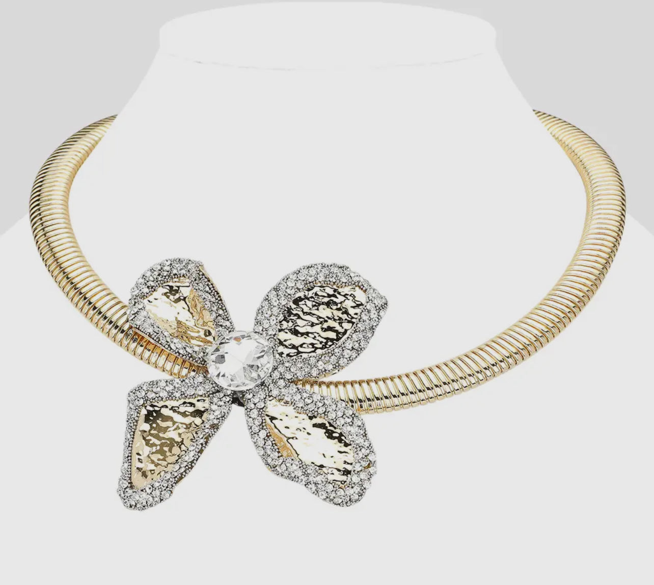 Gold Chocker with Flower