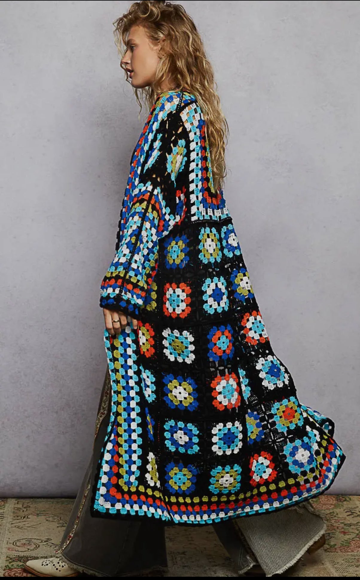 Retro Crochet Cardigan_One Size